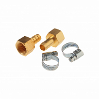 Штуцер RF-FFH08/08 пневматический внутр. резьба 1/2"- "елочка" 12мм (2 шт. + хомуты) в блистере ROCK